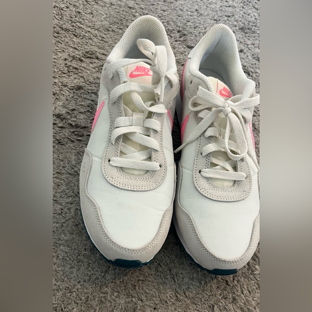 Nike Cream and Pink Athletic Shoes